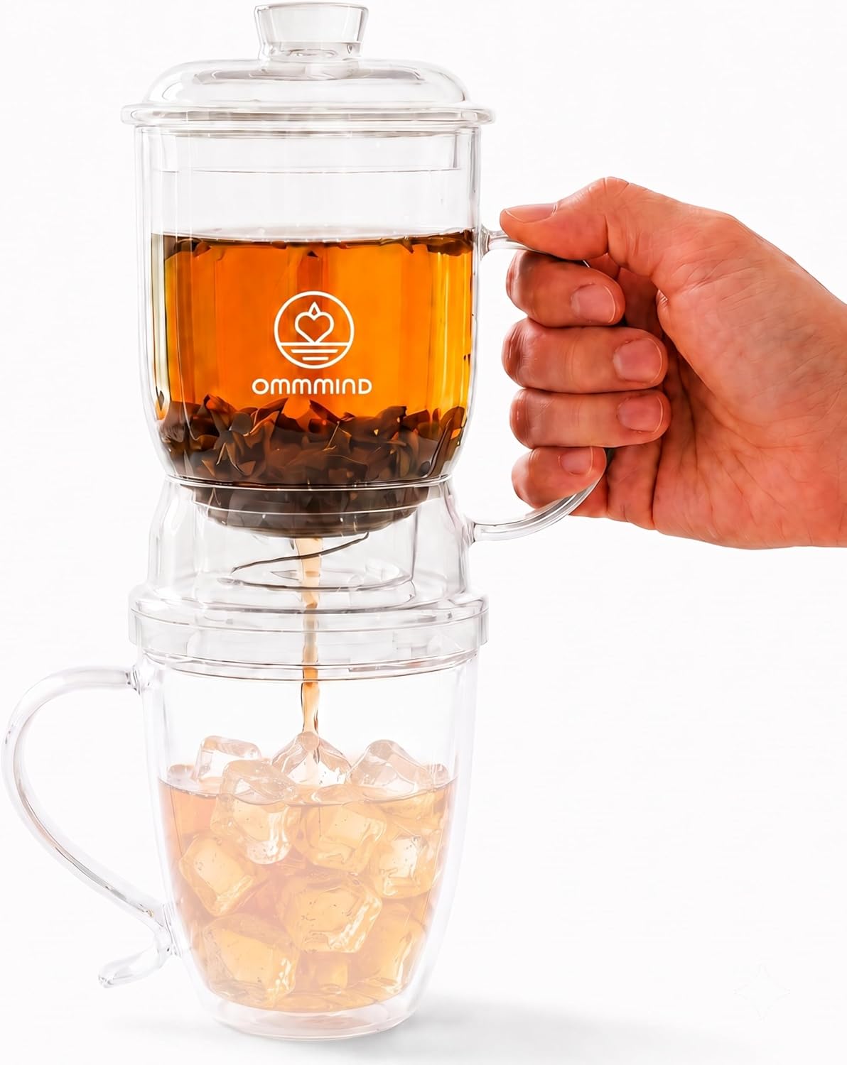 Ommmind Glass Tea Infuser Easy Energy — WeirdThingsToBuy weird find
