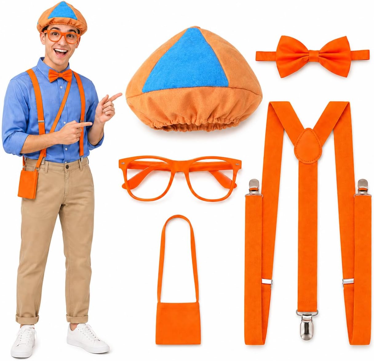 Orange Blue Costume Accessories Set Energy — WeirdThingsToBuy weird find