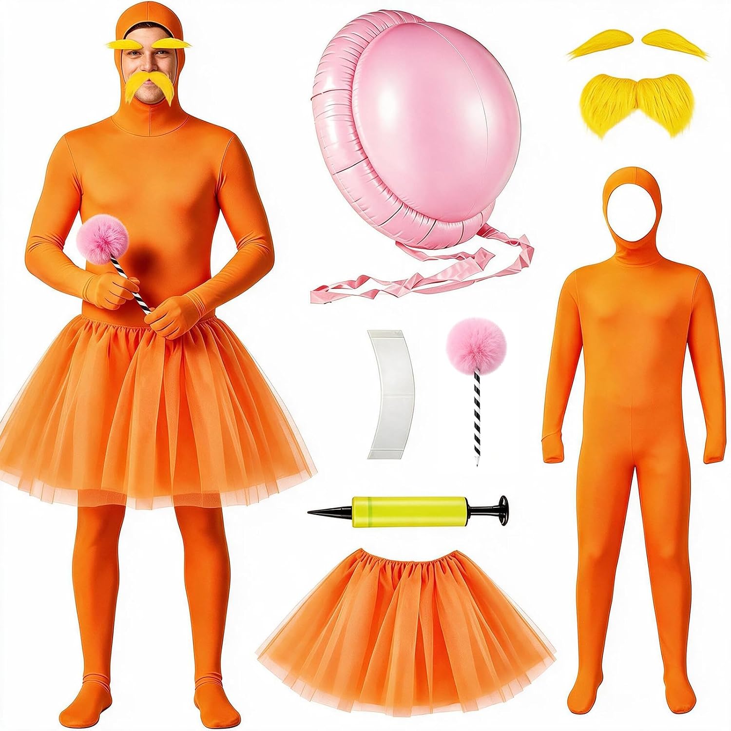 Orange Halloween Costume Set Bodysuit Energy — WeirdThingsToBuy weird find