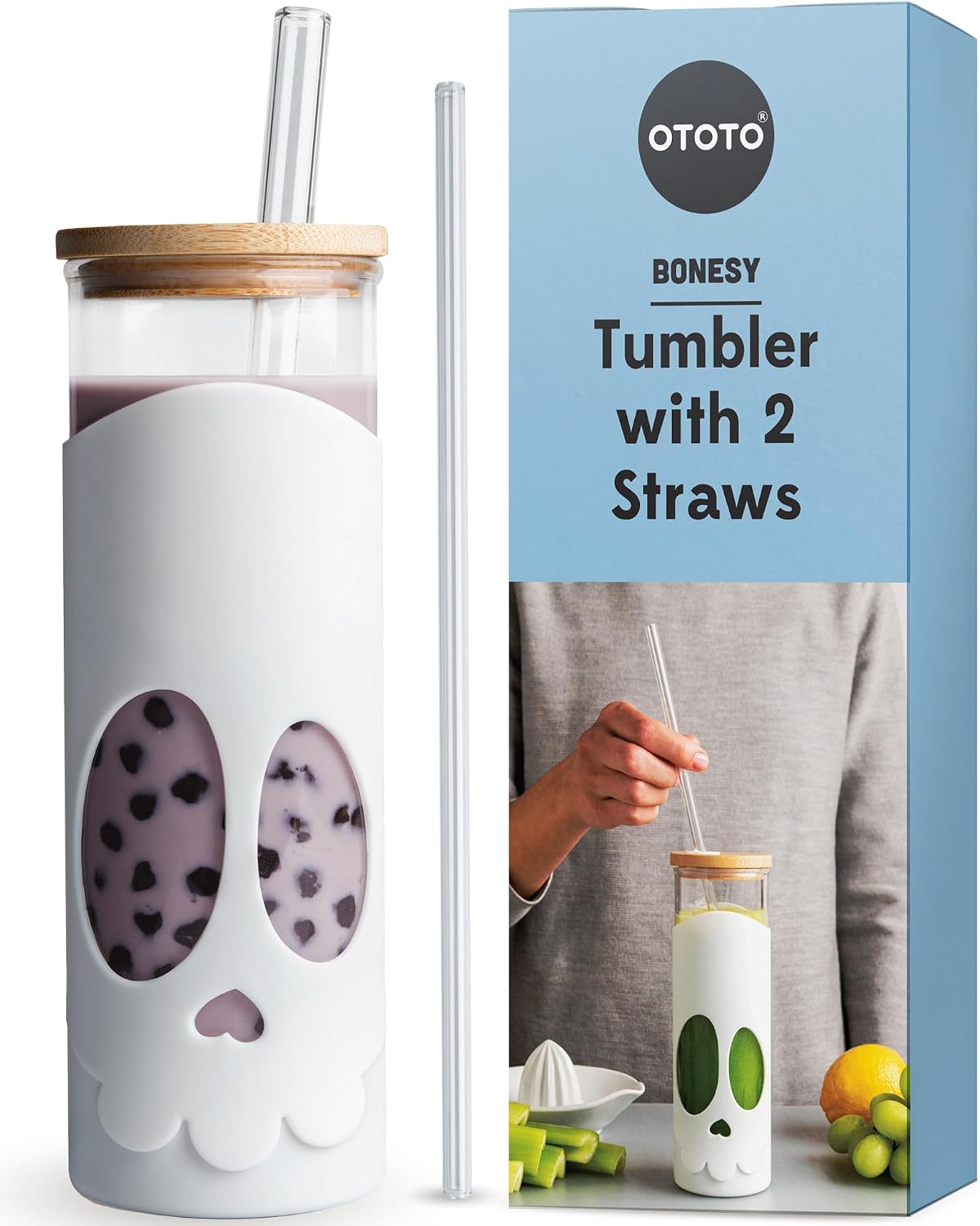 Ototo New Bonesy Glass Tumbler Situation — WeirdThingsToBuy weird find
