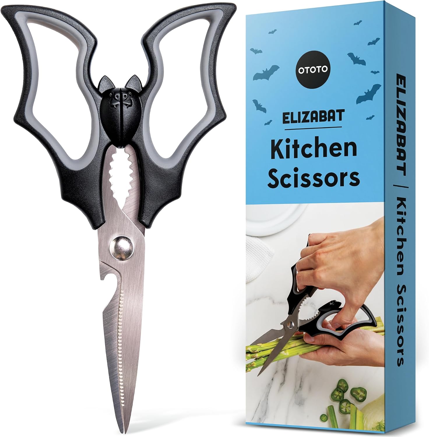 Ototo Original Elizabat Kitchen Scissors Energy — WeirdThingsToBuy weird find