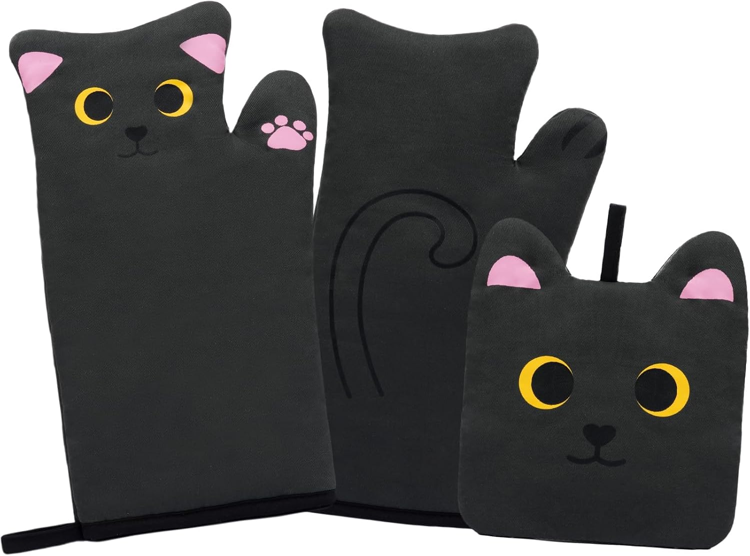 Oven Mitts Cat Design Cooking Energy — WeirdThingsToBuy weird find