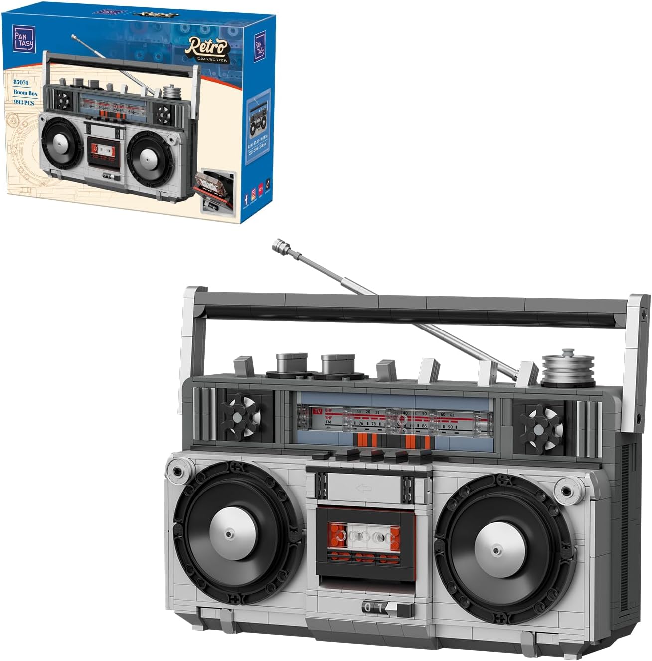 Pantasy Retro Boombox Building Set Situation — WeirdThingsToBuy weird find