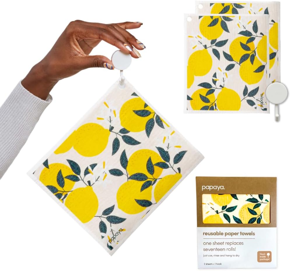 Papaya Swedish Dishcloths Kitchen 2 Situation — WeirdThingsToBuy weird find