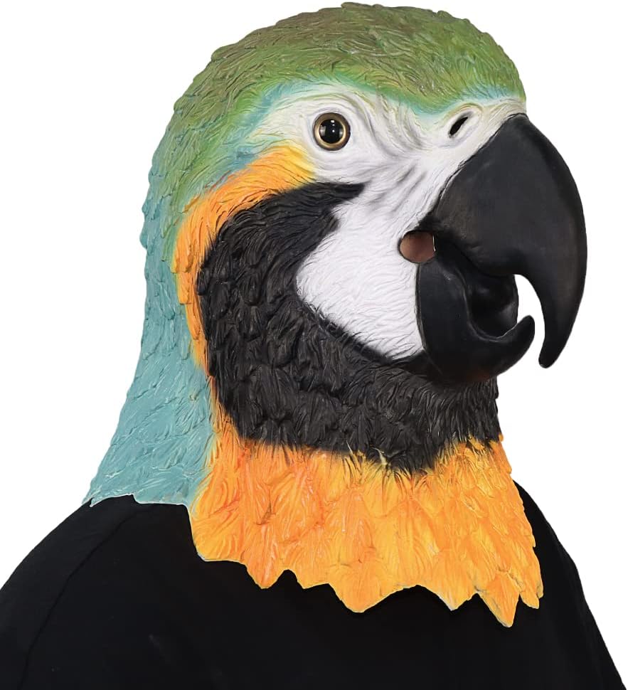 Parrot Bird Head Mask Long Situation — WeirdThingsToBuy weird find