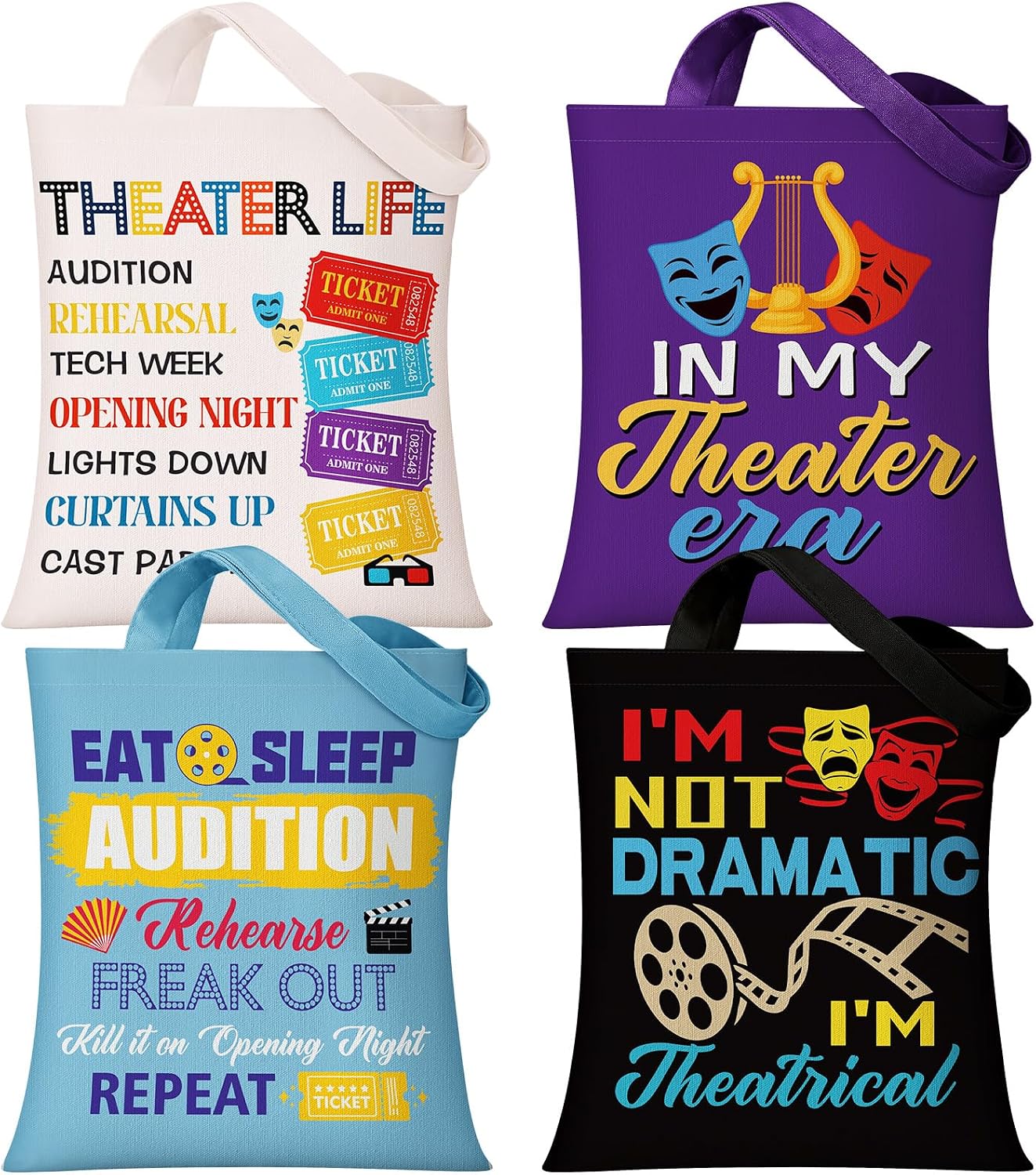 Paterr 4 Pack Theater Tote Energy — WeirdThingsToBuy weird find