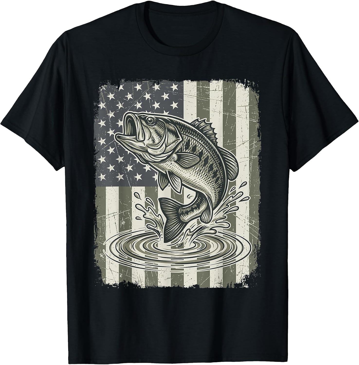 Patriotic Bass Fishing American Flag — WeirdThingsToBuy weird find