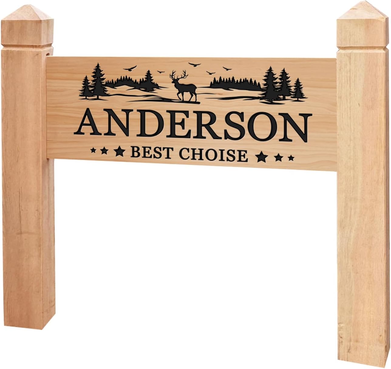 Personalized Outdoor Wood Decor Deer Energy — WeirdThingsToBuy weird find