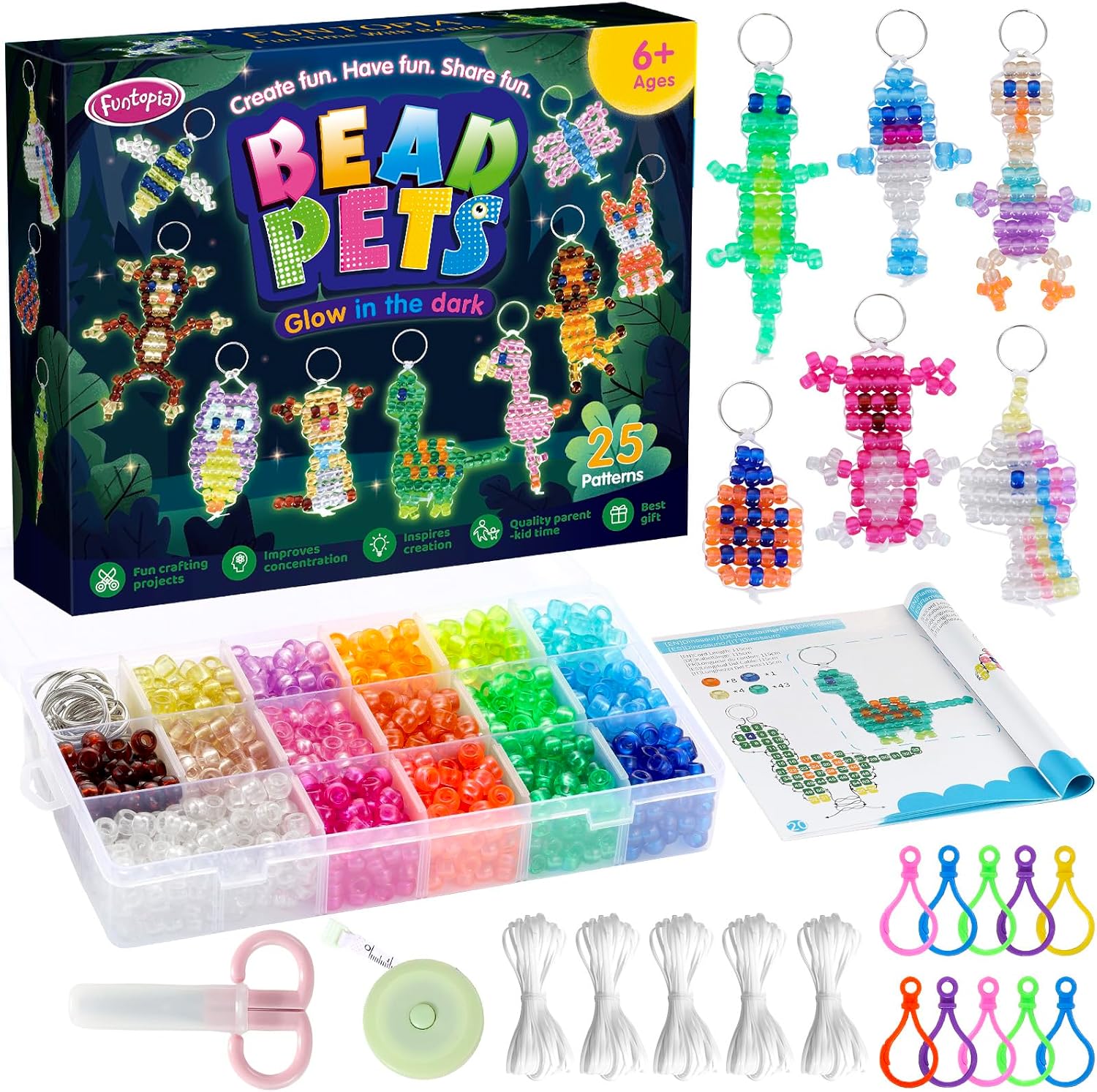 Pony Beads Kit Keychain Making — WeirdThingsToBuy weird find
