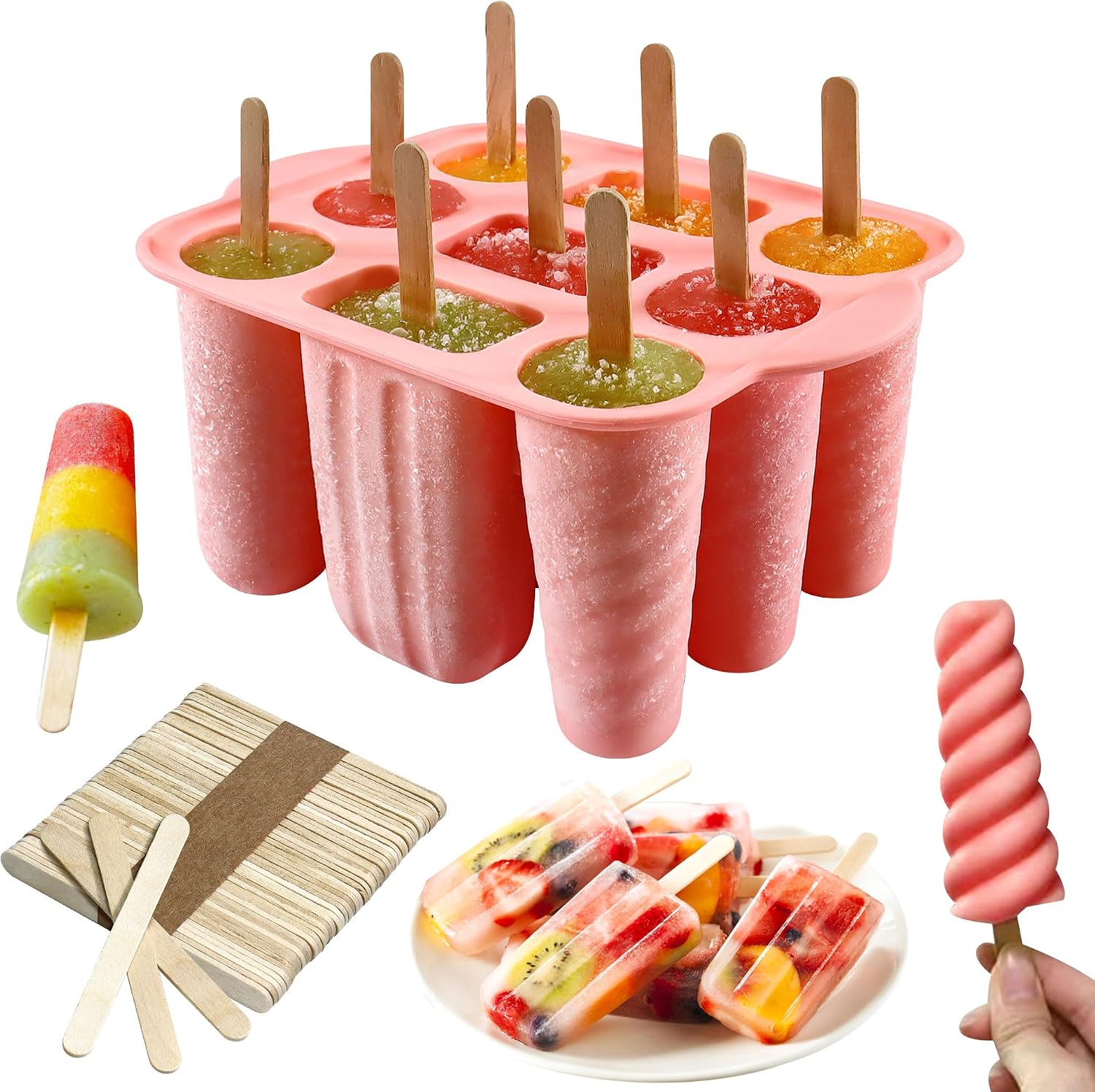 Popsicles Molds 9 Cavity Silicone Energy — WeirdThingsToBuy weird find