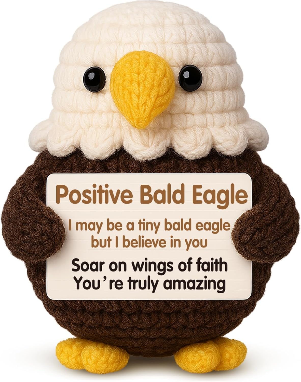 Positive Crochet Bald Eagle Inspirational Situation — WeirdThingsToBuy weird find