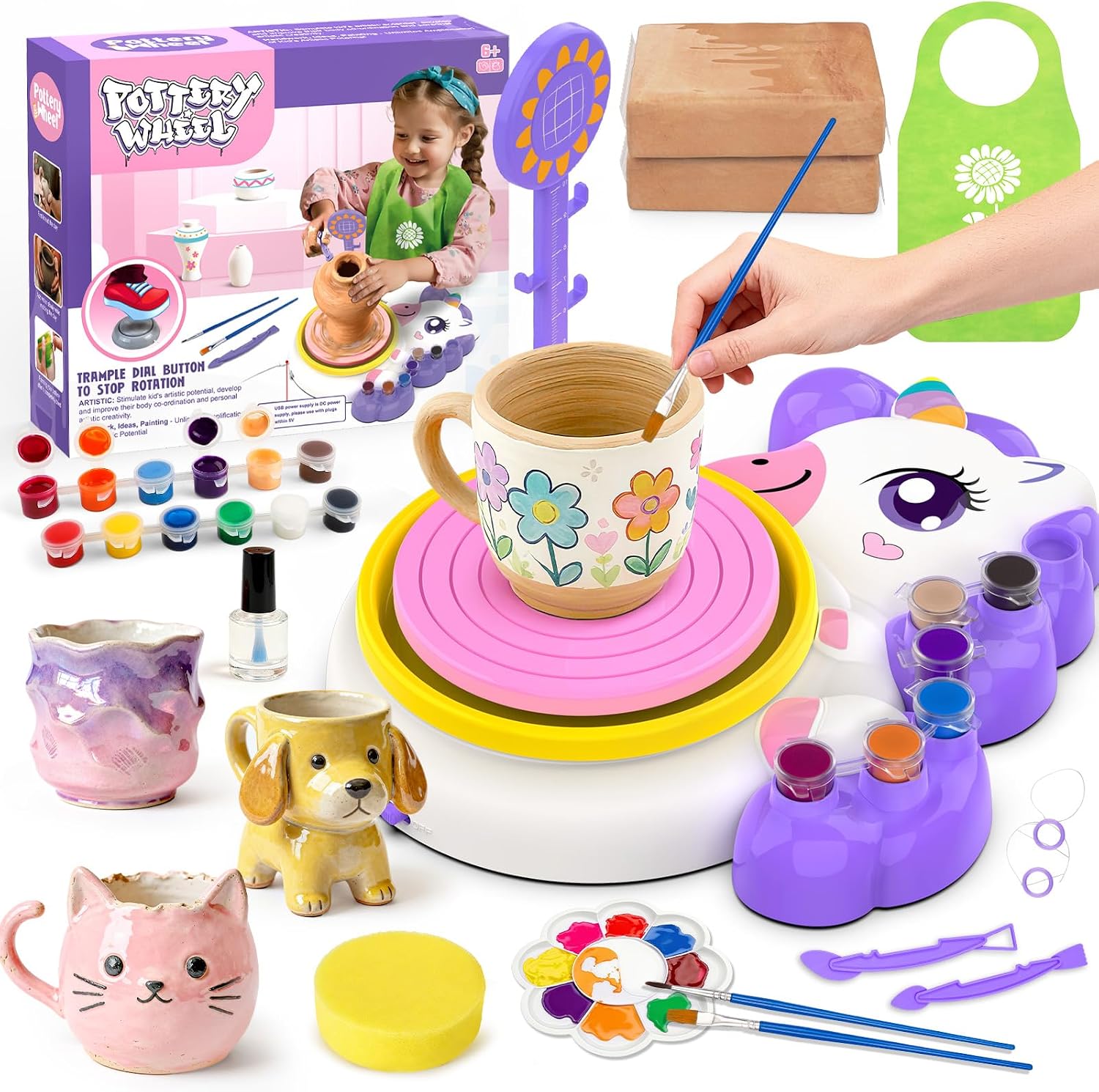 Pottery Wheel Kids Unicorn Craft Energy — WeirdThingsToBuy weird find