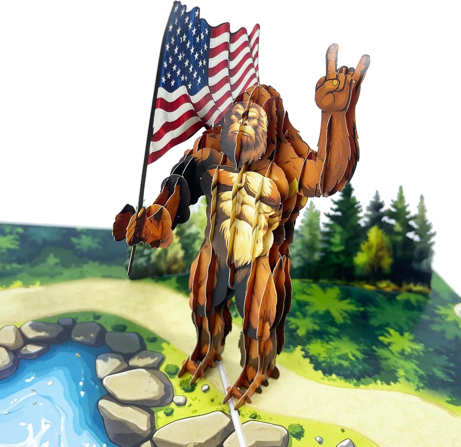 Pqdglobal 3d Bigfoot Popup Card — WeirdThingsToBuy weird find