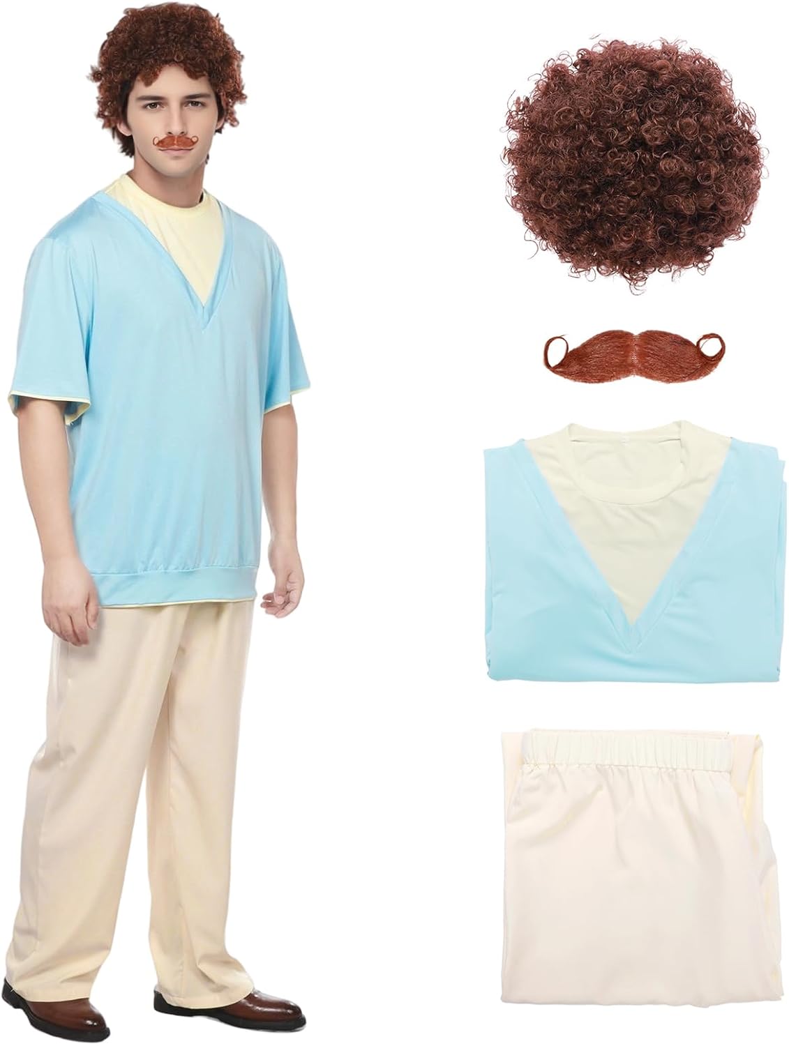 Priest Costume Adult Men Blue Situation — WeirdThingsToBuy weird find