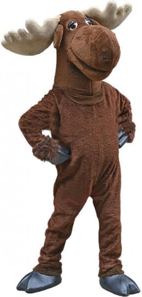 Proud Brown Moose Mascot Costume Energy — WeirdThingsToBuy weird find