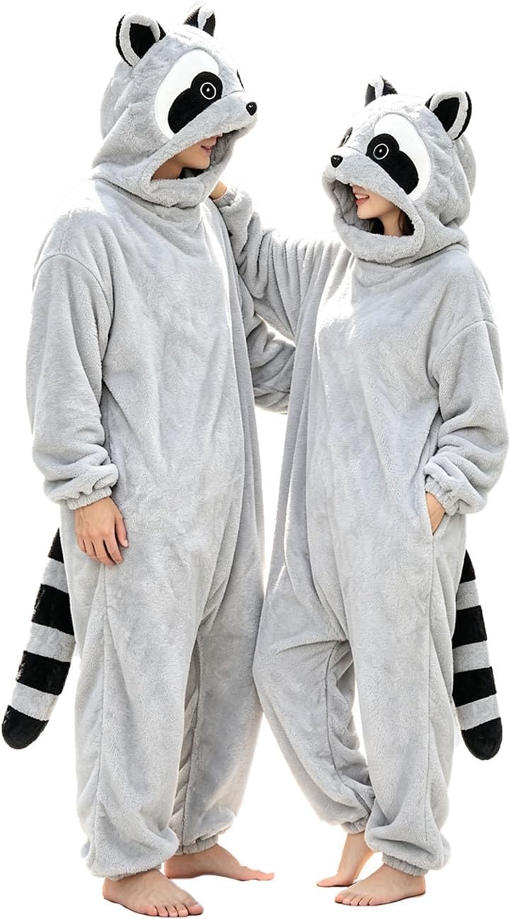 Raccoon Costume Adult Raccoon Onesie Energy — WeirdThingsToBuy weird find