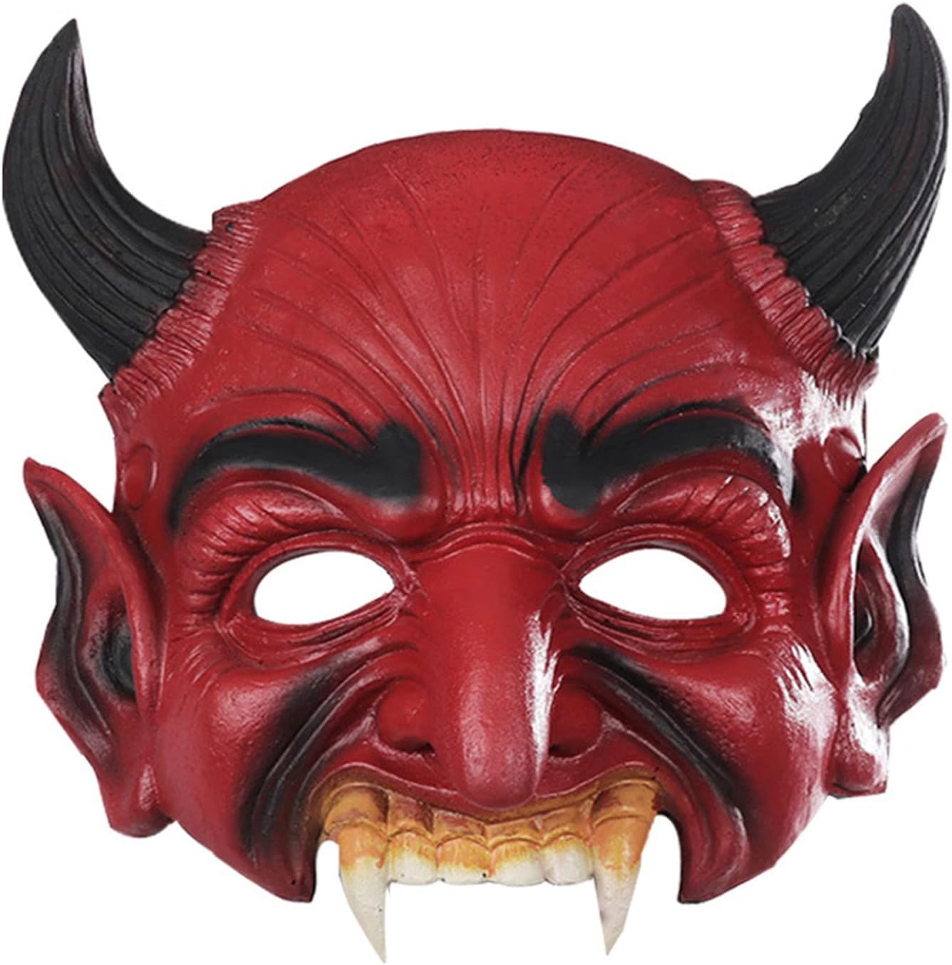 Red Demon Mask Halloween Half — WeirdThingsToBuy weird find
