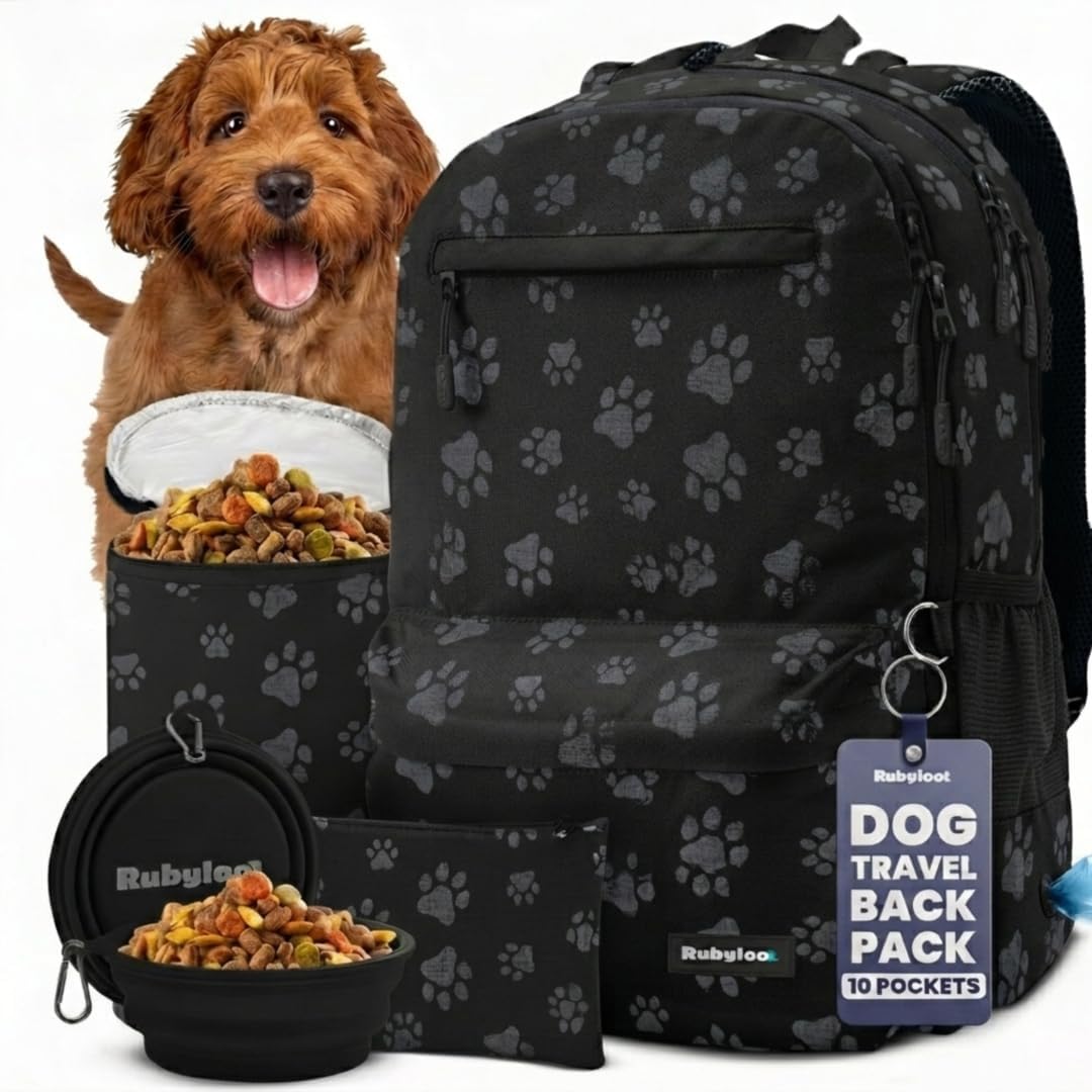 Rubyloo Dog Travel Backpack Supplies — WeirdThingsToBuy weird find