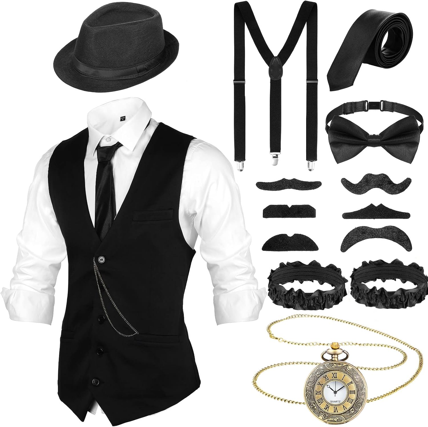 Satinior 1920s Mens Costume Outfit — WeirdThingsToBuy weird find
