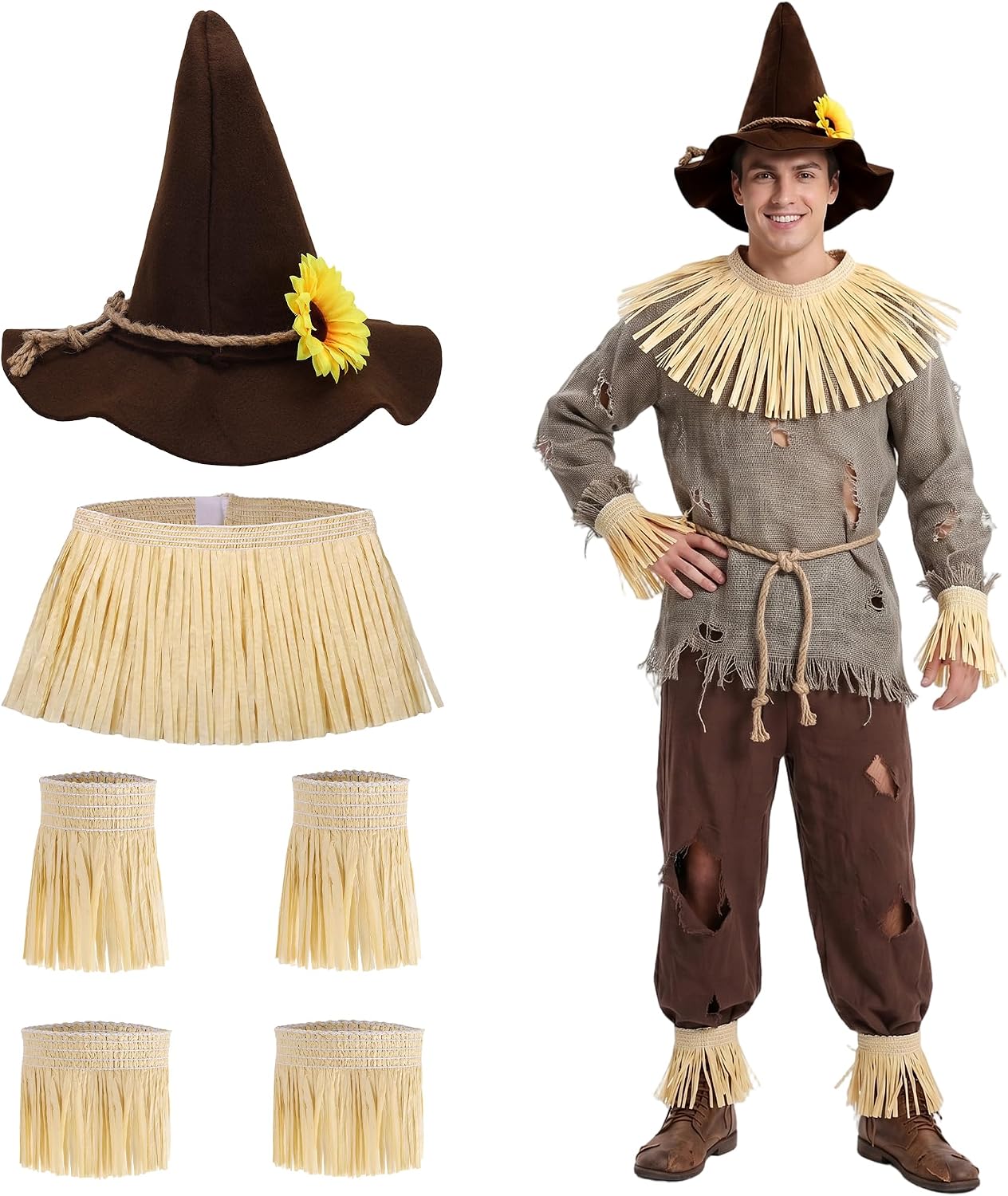 Scarecrow Costume Set Adults Halloween — WeirdThingsToBuy weird find