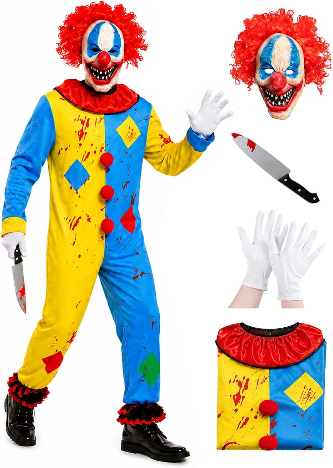 Scary Clown Costume Adult Killer — WeirdThingsToBuy weird find