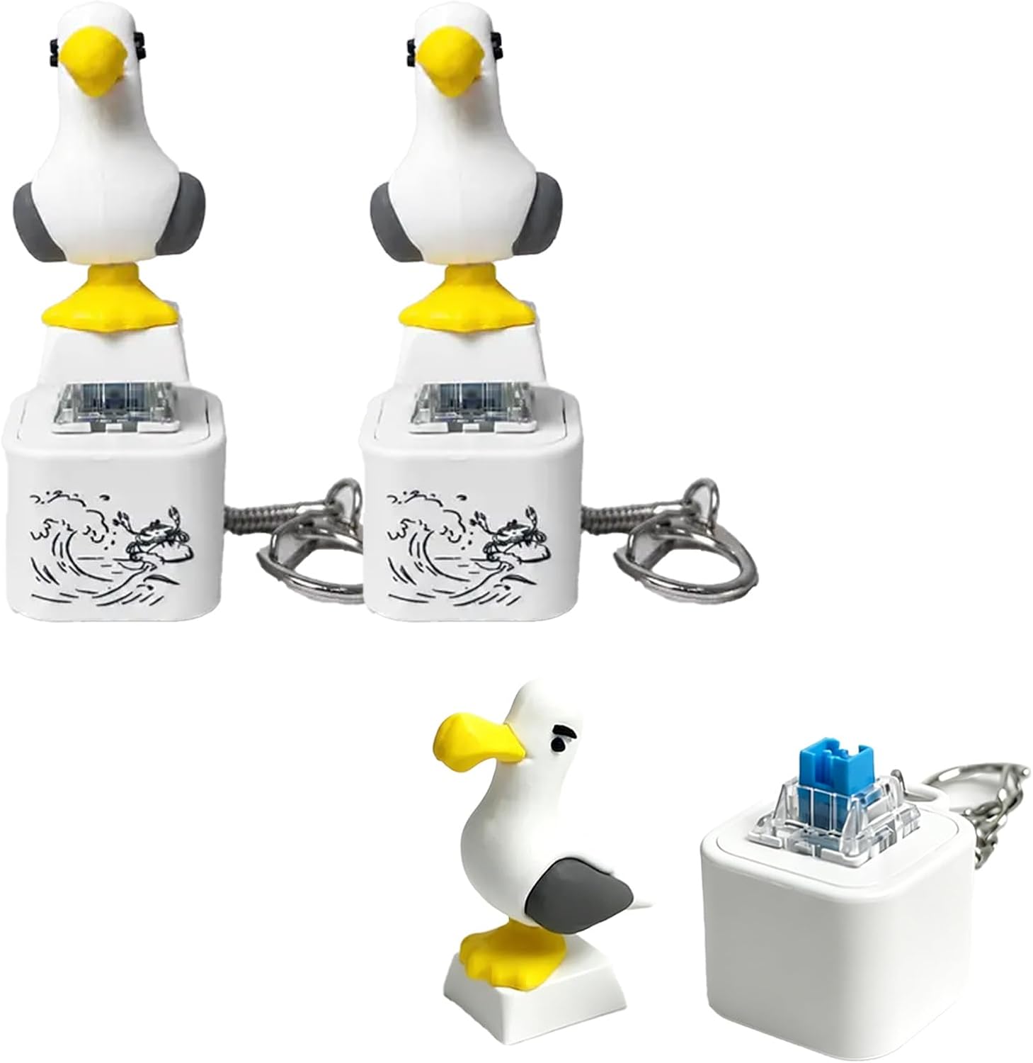 Seagull Mine Sound Button Keychain Situation — WeirdThingsToBuy weird find