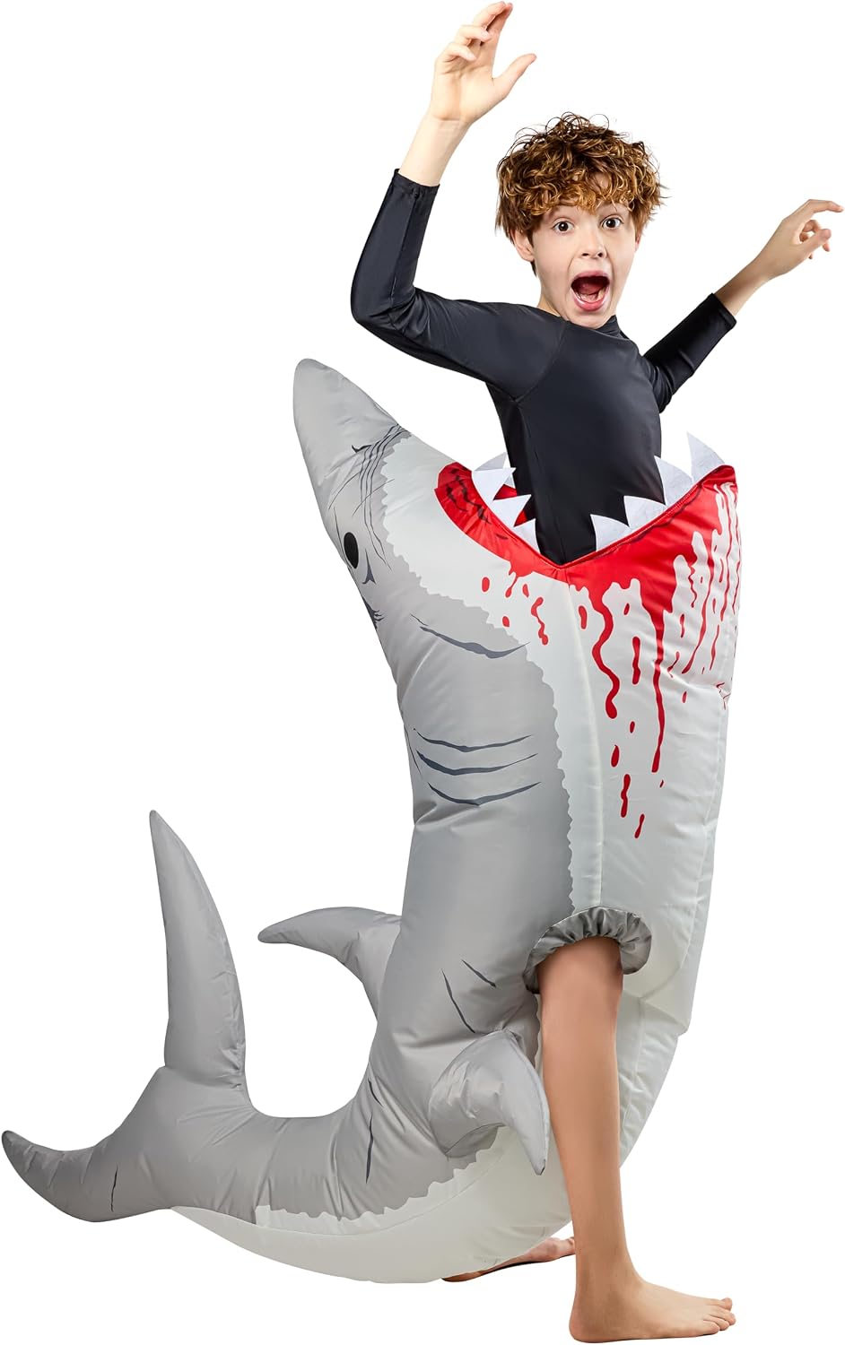 Shark Inflatable Costume Kids Unisex — WeirdThingsToBuy weird find