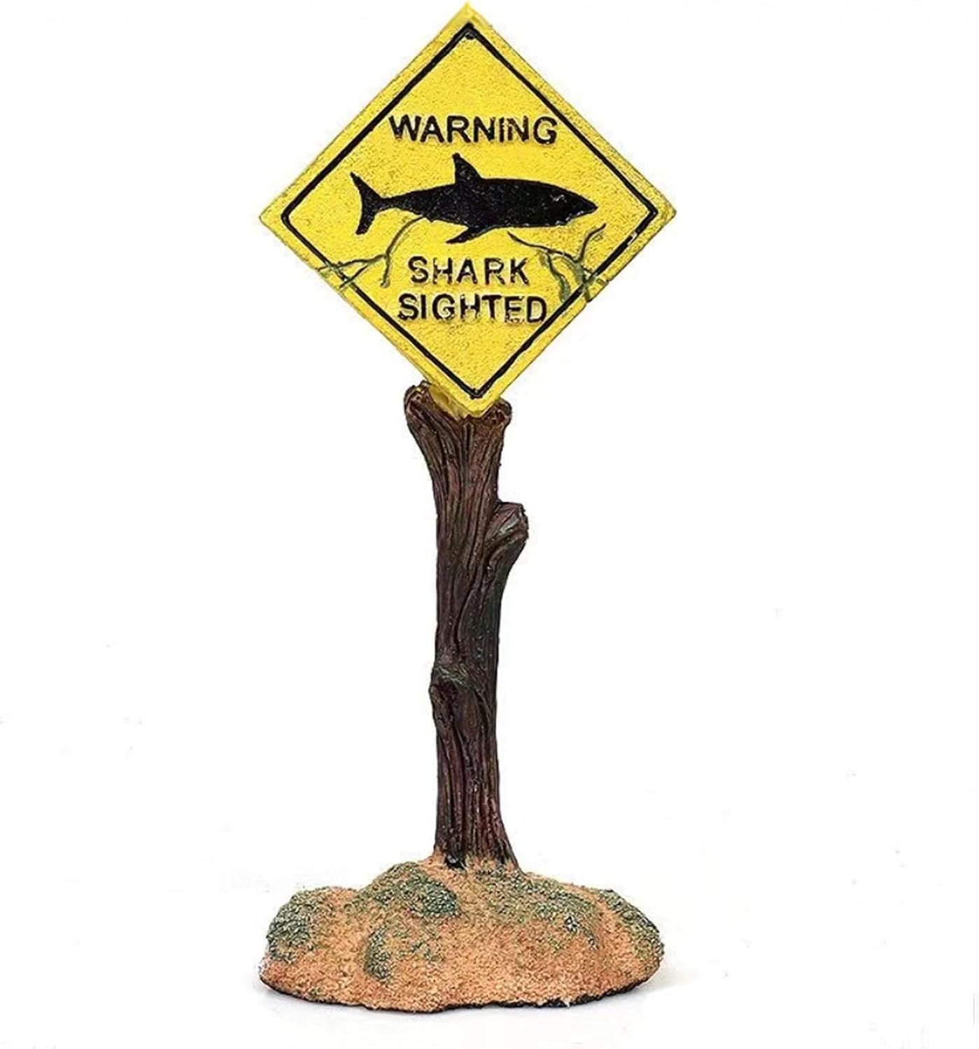 Shark Warning Sign Aquarium Decor Situation — WeirdThingsToBuy weird find
