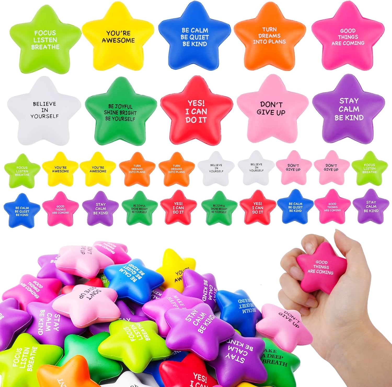 Shqdd 100pcs Star Stress Balls — WeirdThingsToBuy weird find