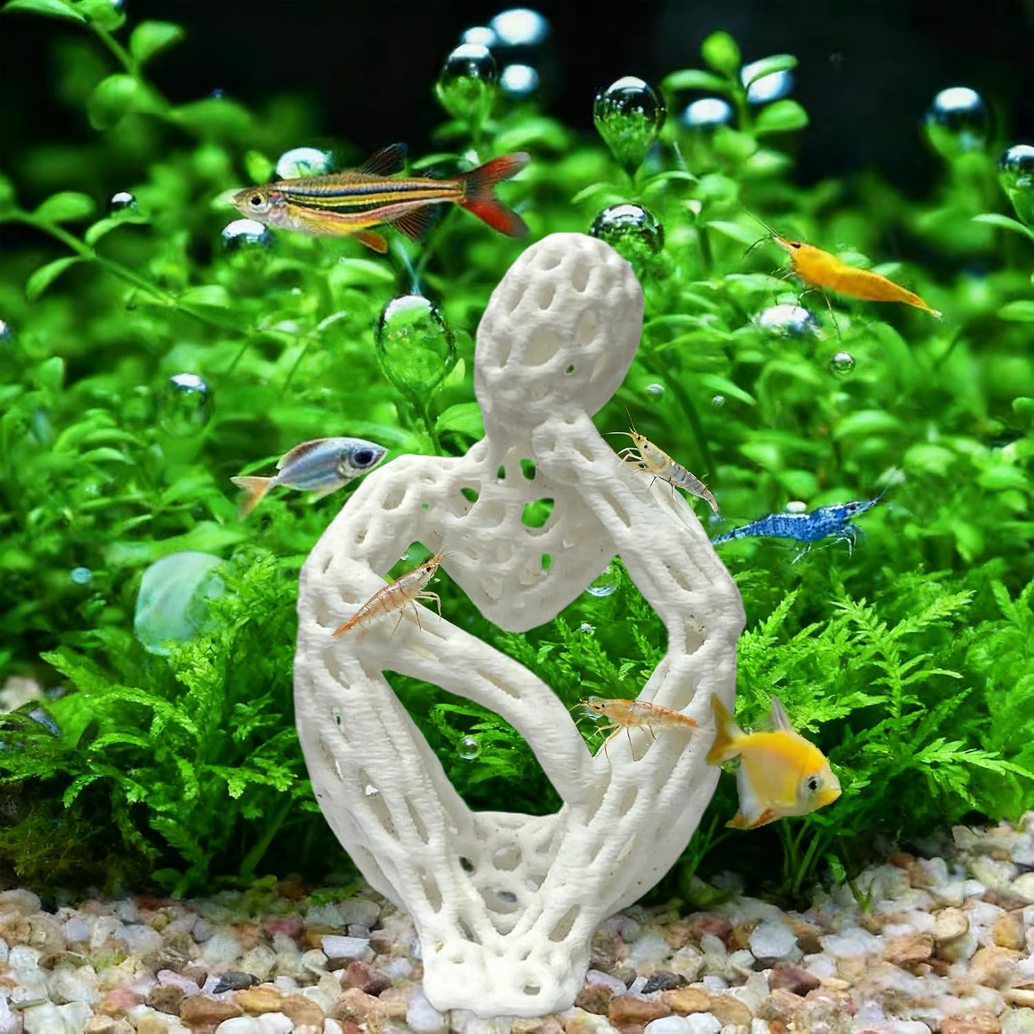 Shrimp Hide Cave Aquarium Sculpture Energy — WeirdThingsToBuy weird find