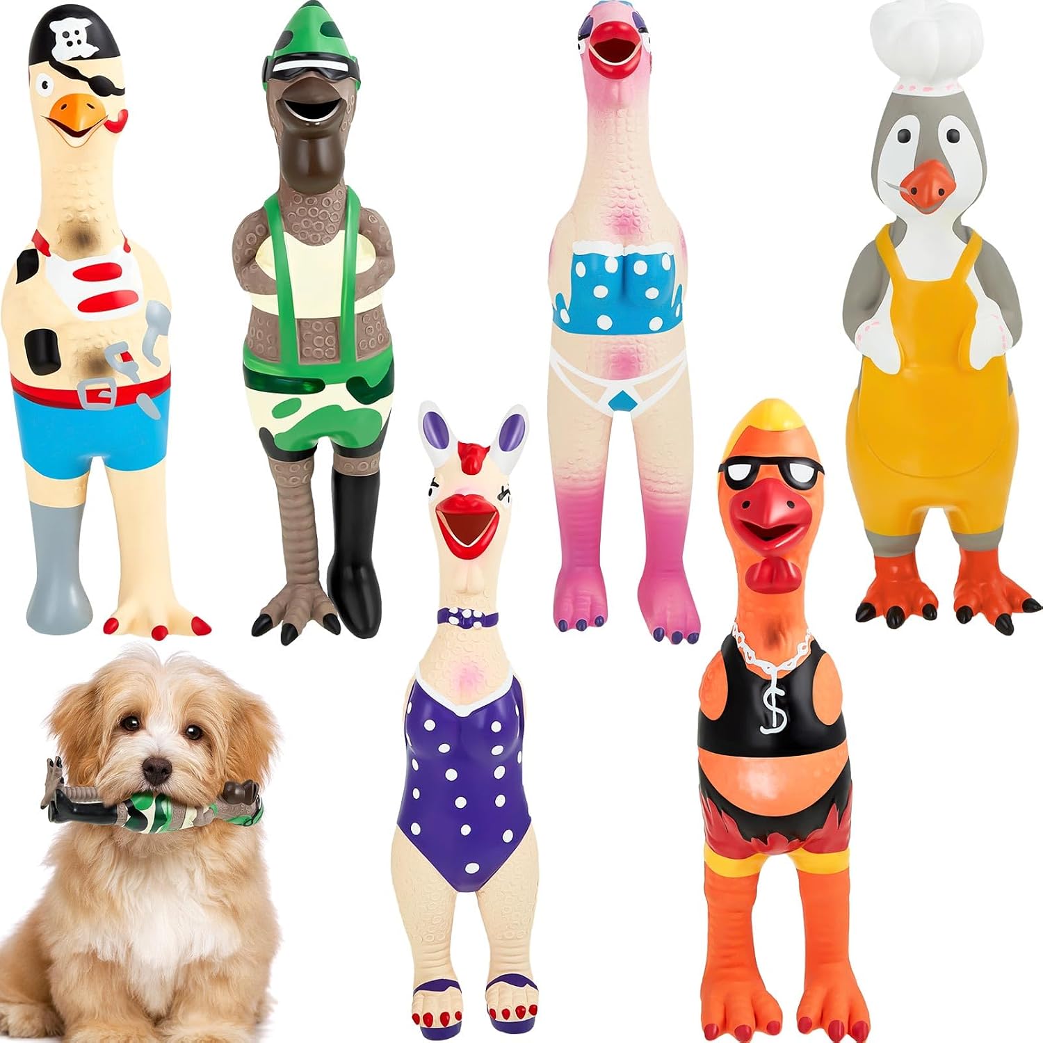 Silipull 6 Squeaky Rubber Chicken — WeirdThingsToBuy weird find