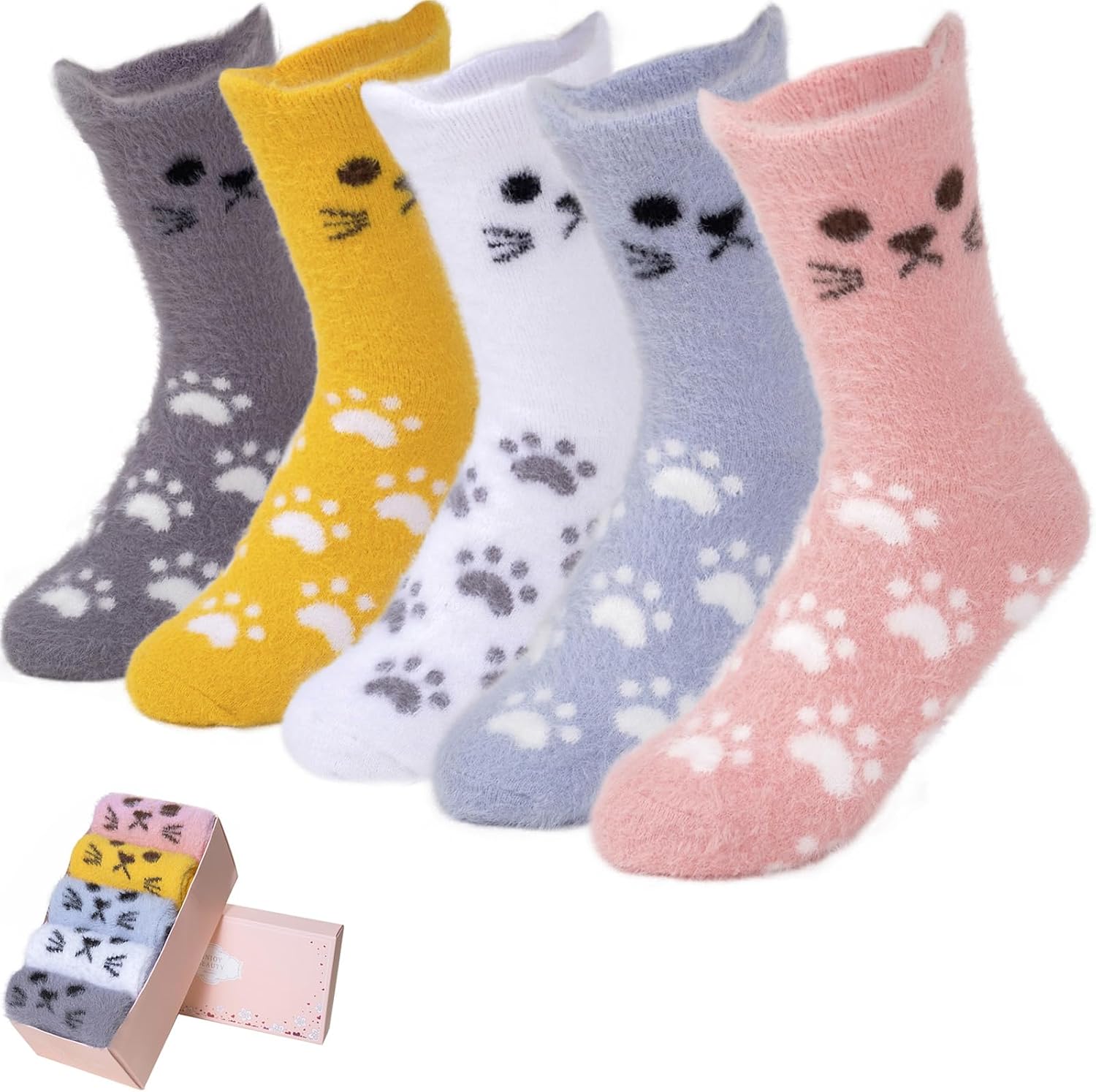 Sisosock 5 Pairs Fuzzy Soft Situation — WeirdThingsToBuy weird find
