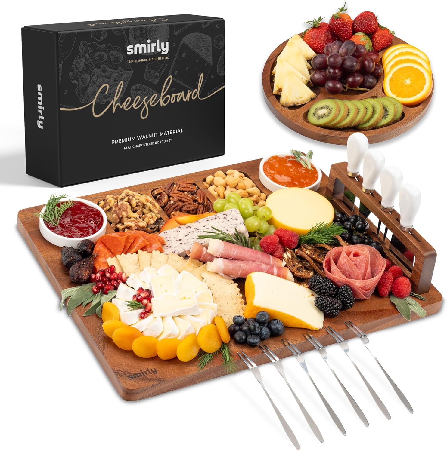 Smirly Charcuterie Board Set Serving Situation — WeirdThingsToBuy weird find