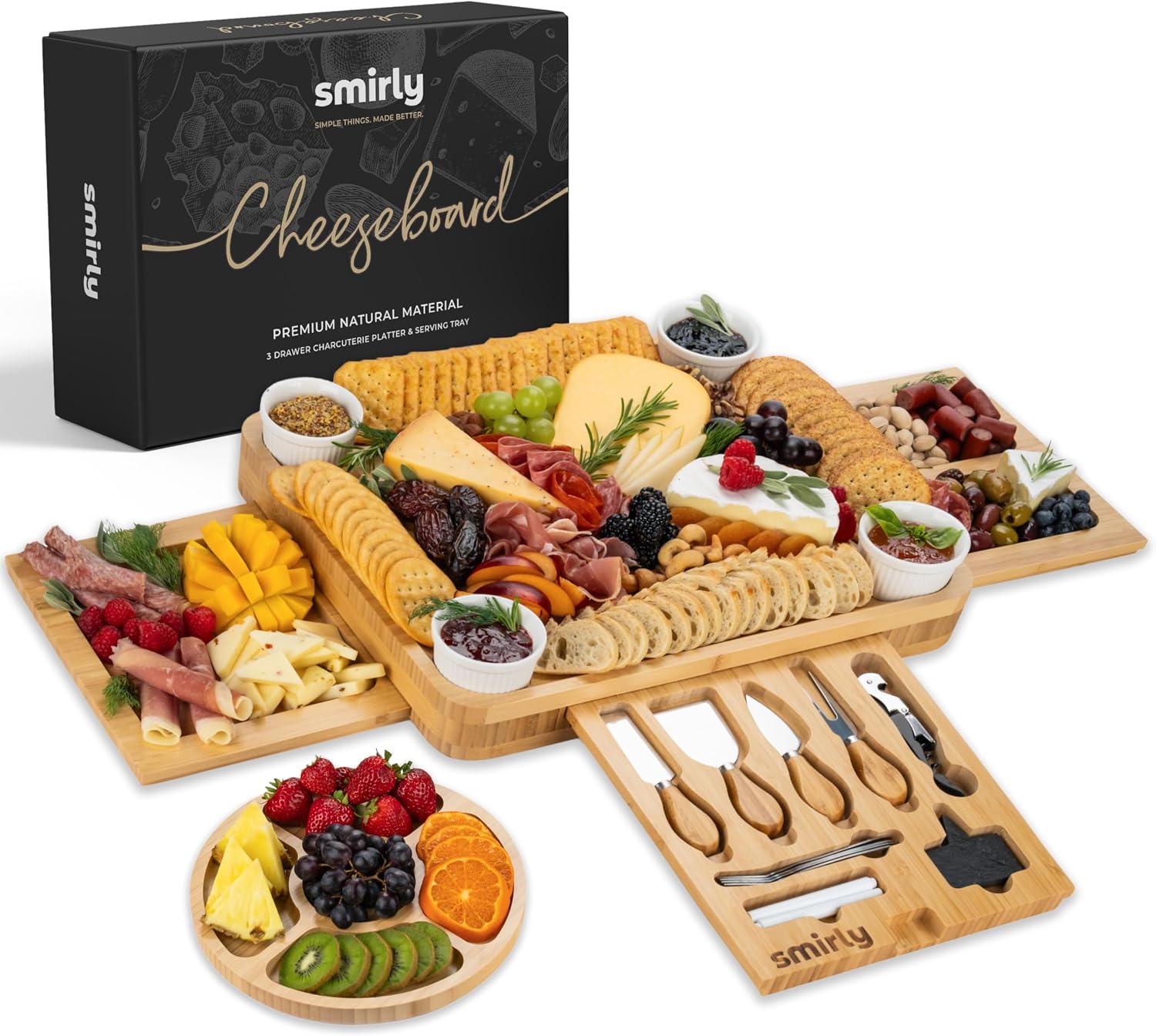 Smirly Charcuterie Boards Set Large — WeirdThingsToBuy weird find