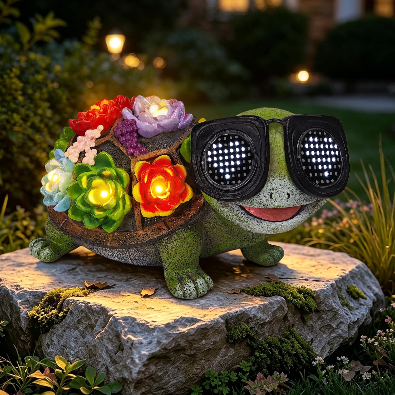 Solar Turtle Garden Statue Heart Situation — WeirdThingsToBuy weird find