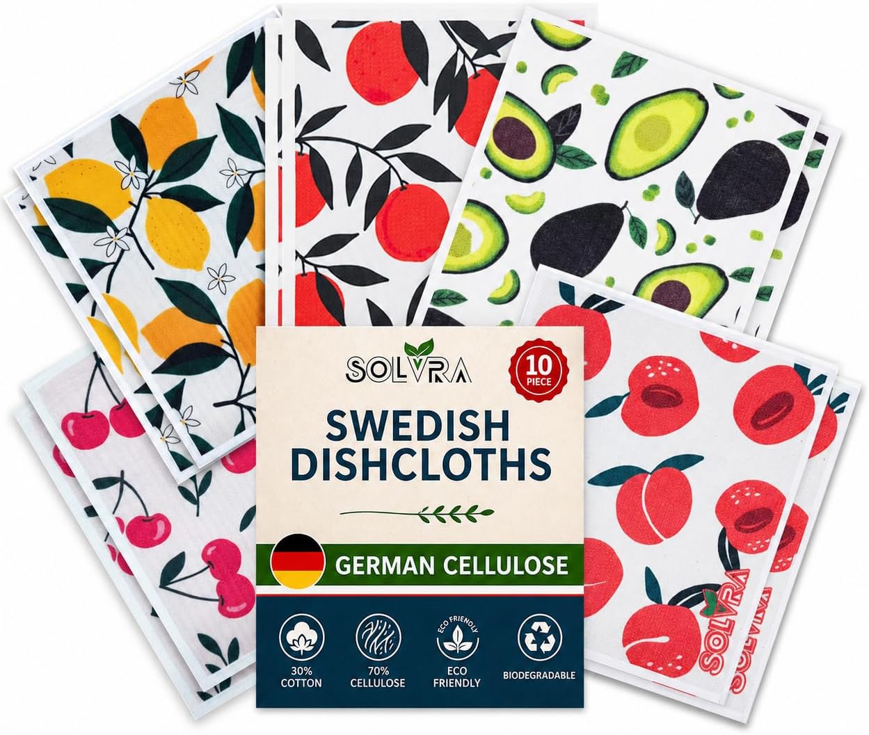 Solvra 10 Fruits Print Swedish Energy — WeirdThingsToBuy weird find