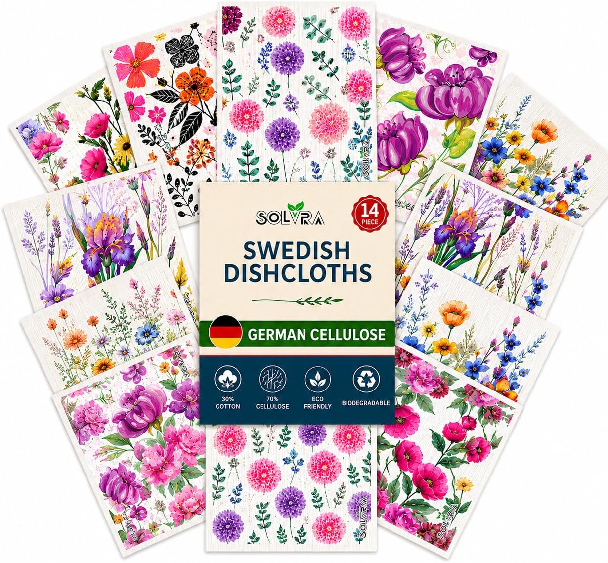 Solvra 14 Flower Print Swedish Energy — WeirdThingsToBuy weird find