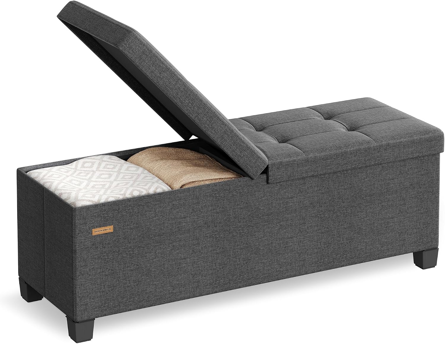 Songmics Storage Ottoman Bench Legs Energy — WeirdThingsToBuy weird find