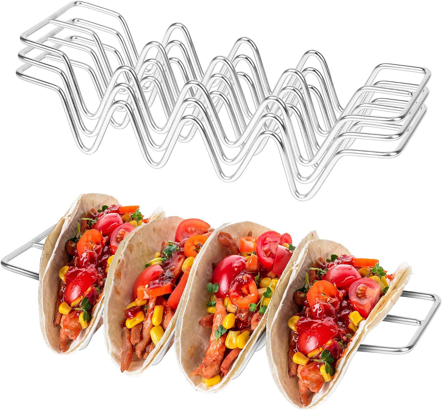 Stainless Steel Taco Holders 4 Energy — WeirdThingsToBuy weird find