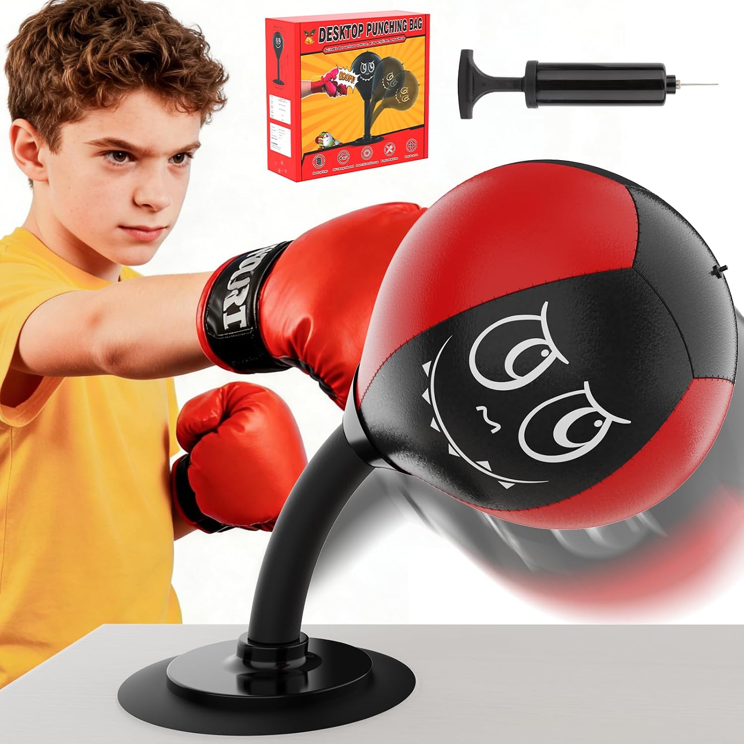 Suction Cup Desktop Punching Bag Energy — WeirdThingsToBuy weird find