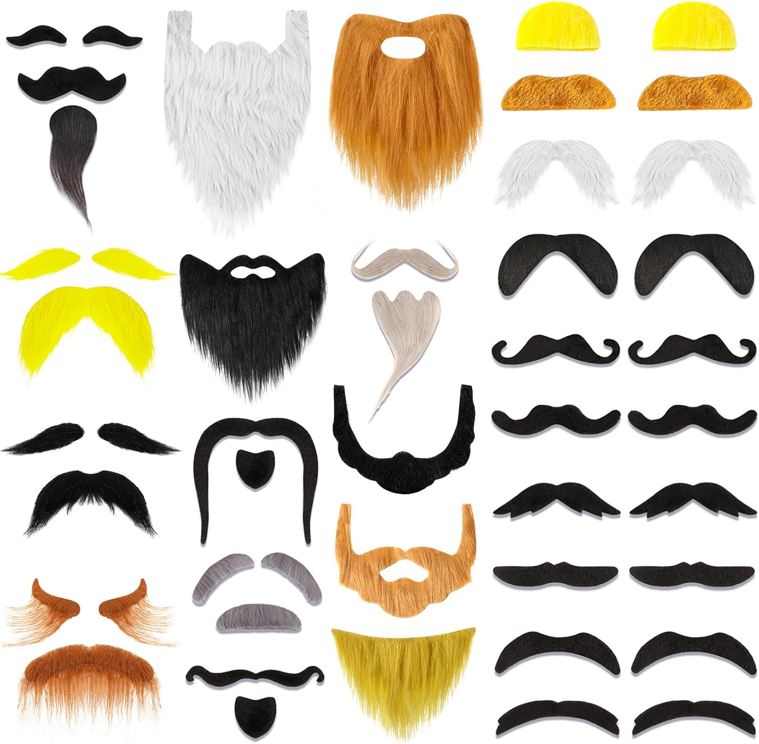 Syhood 32 Fake Mustaches Self Energy — WeirdThingsToBuy weird find