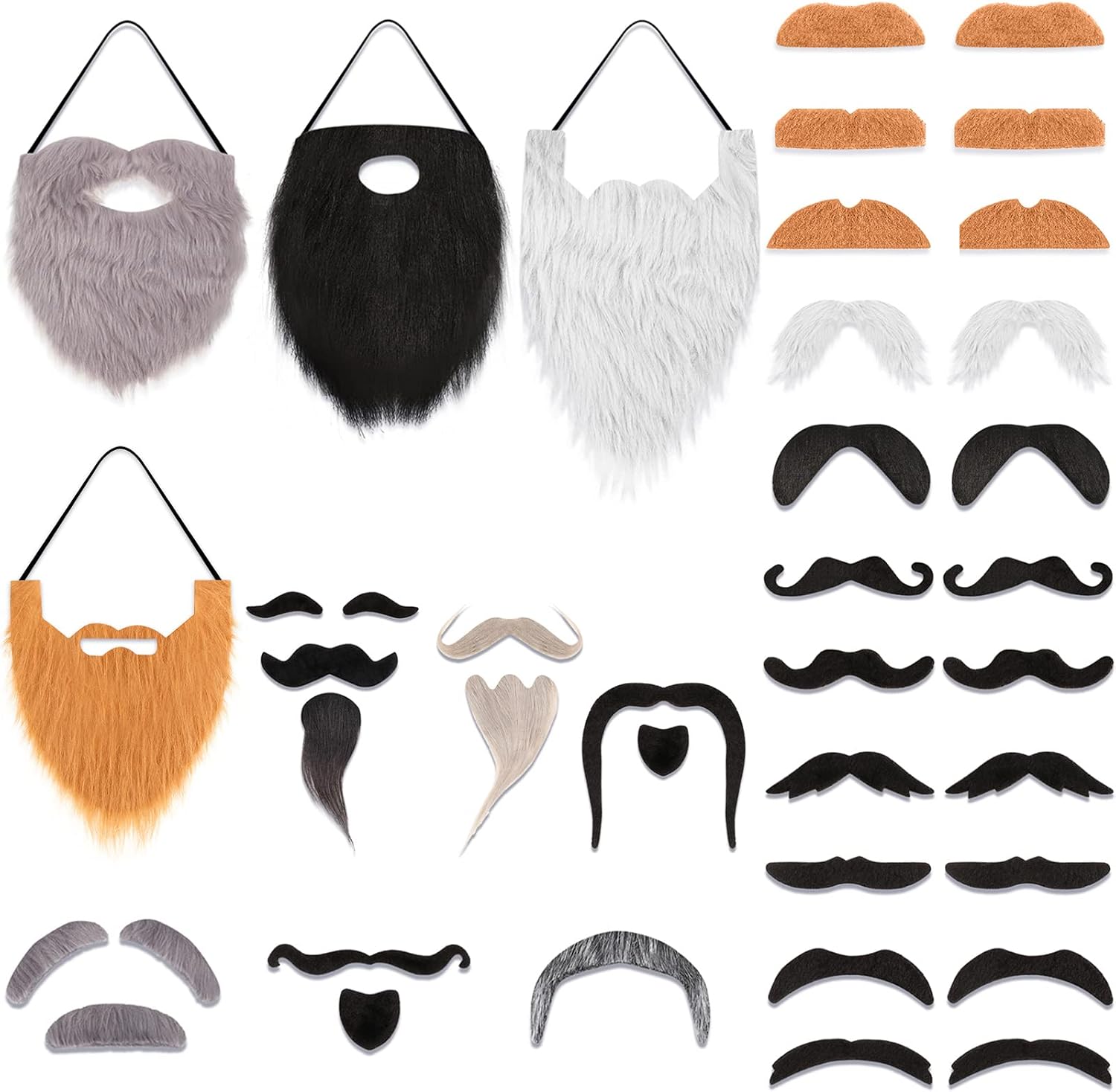 Syhood 32 Fake Mustaches Self — WeirdThingsToBuy weird find