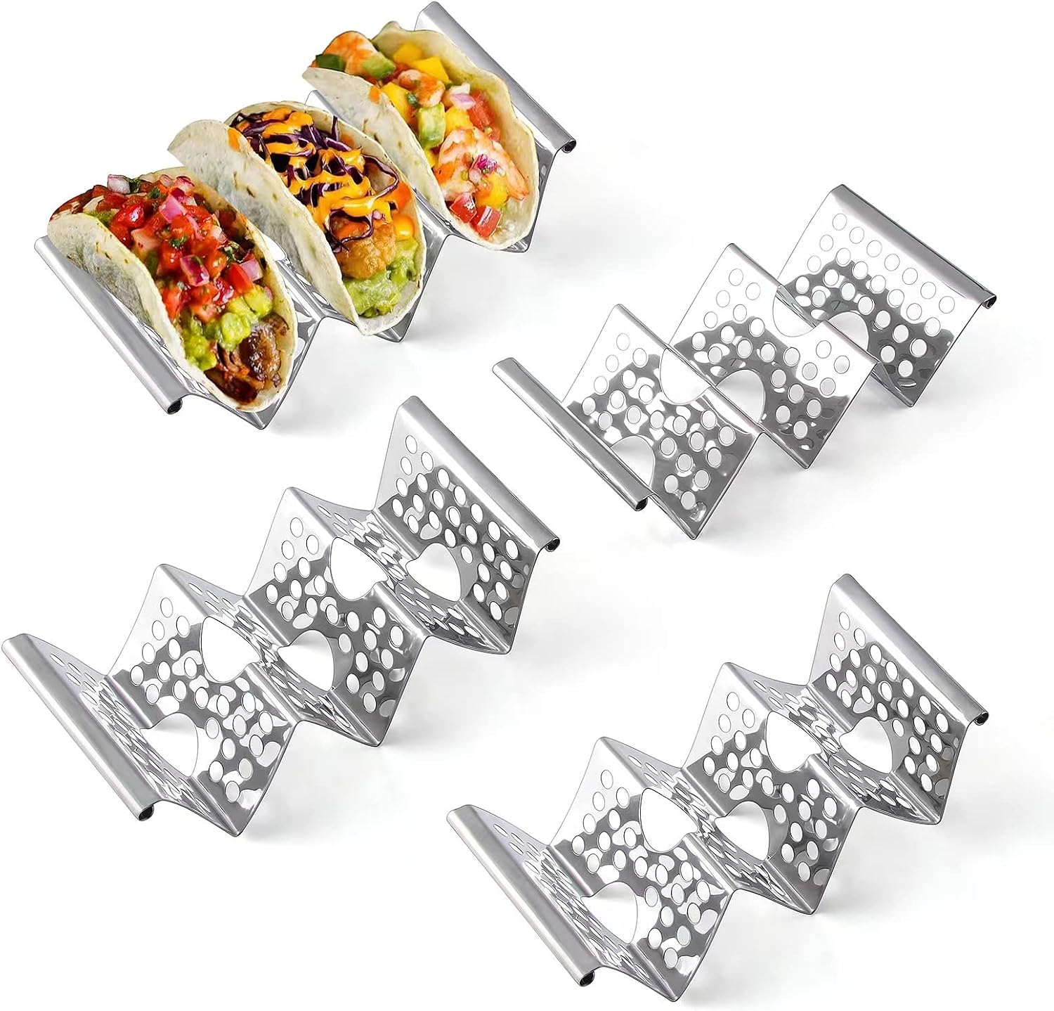 Taco Holders Taco Stand Stainless — WeirdThingsToBuy weird find