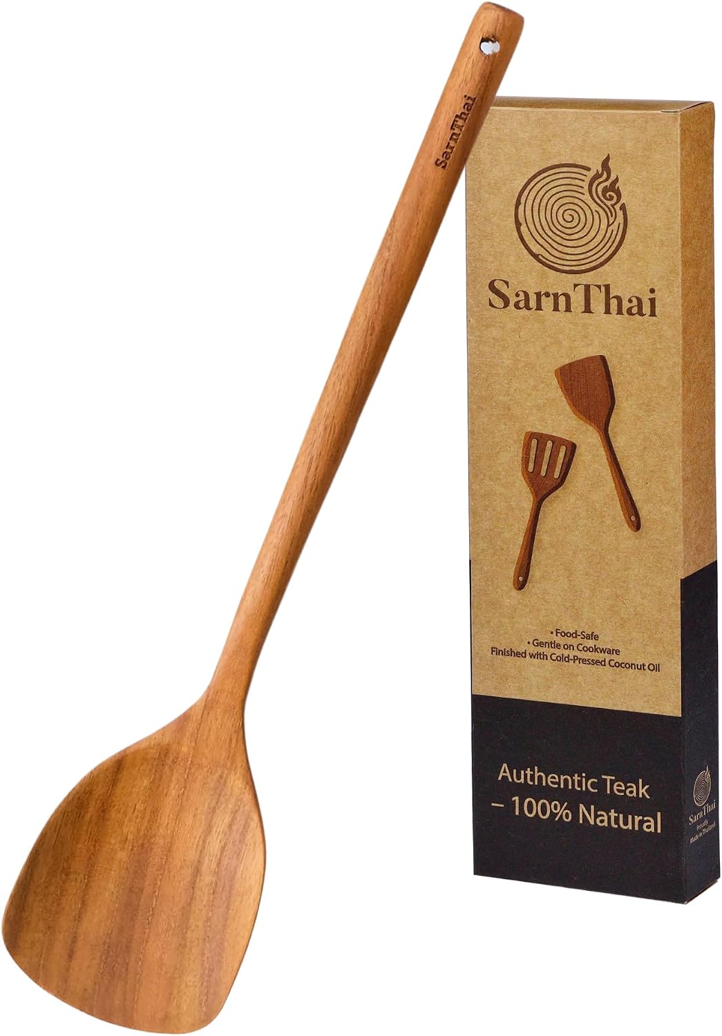 Teak Wood Wok Spatula Long — WeirdThingsToBuy weird find