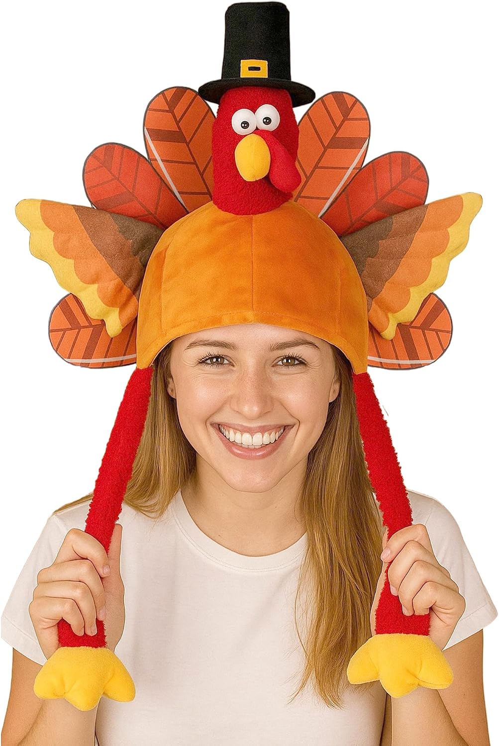 Thanksgiving Plush Turkey Hats Turkey Situation — WeirdThingsToBuy weird find