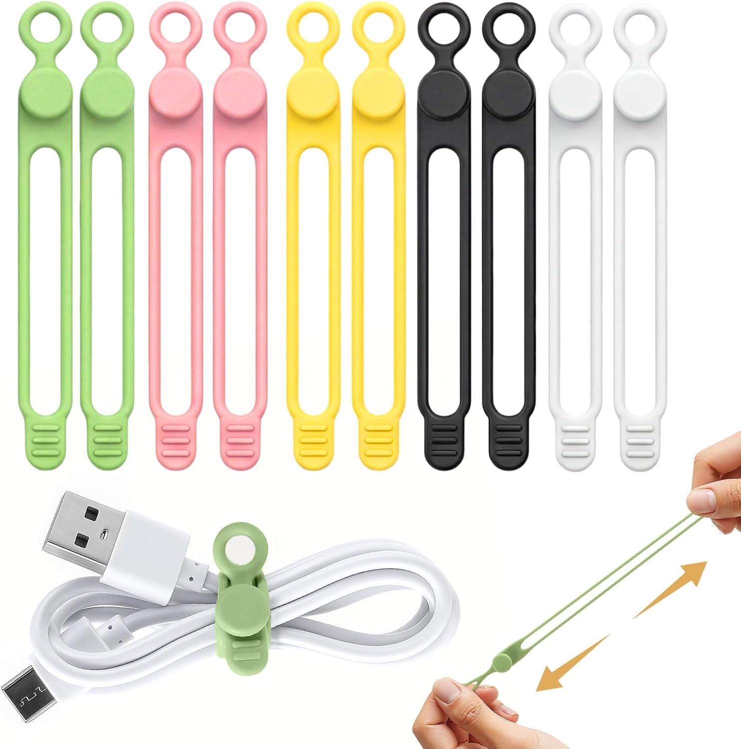 The 10 Silicone Cable Ties Reusable — WeirdThingsToBuy weird find