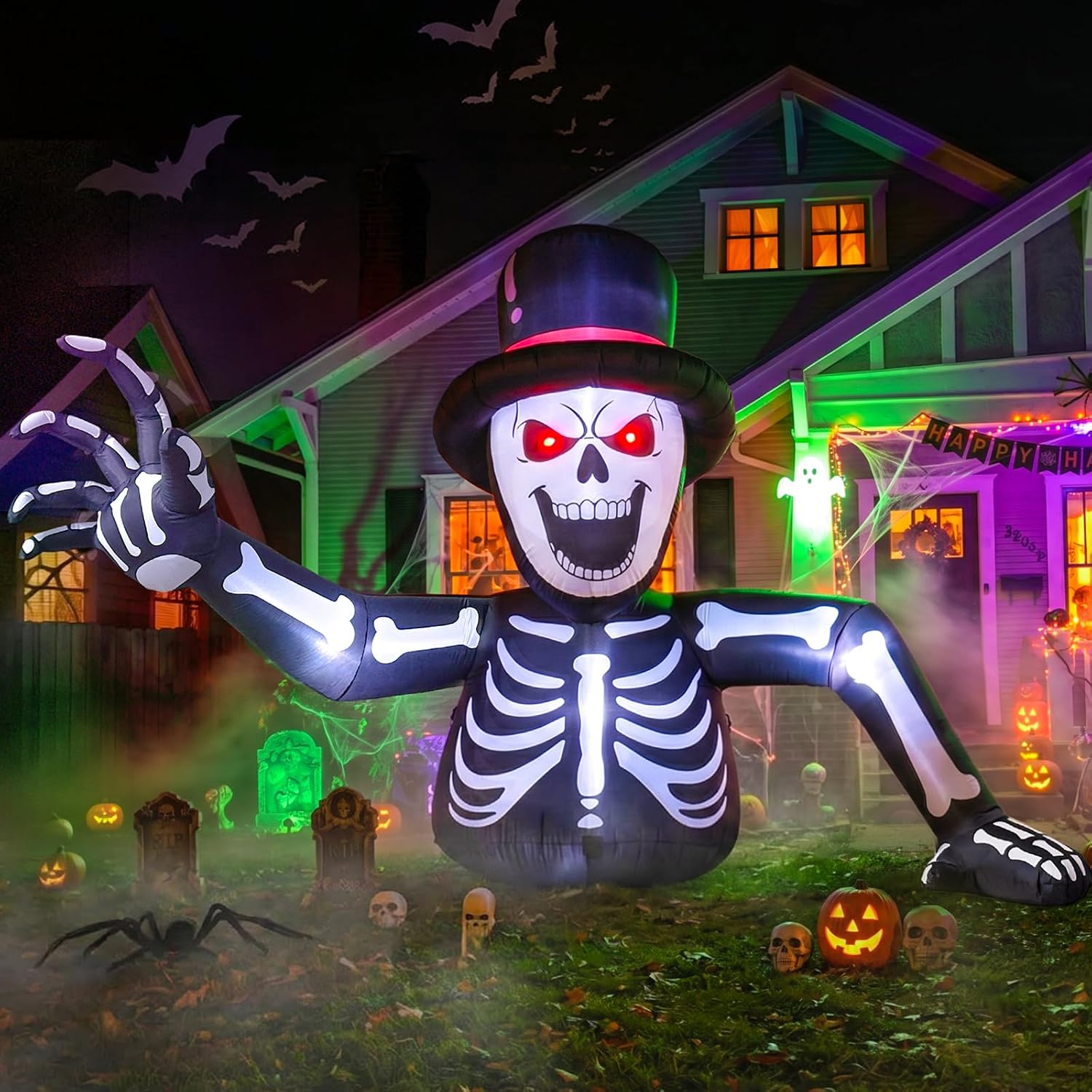 The 10ft Giant Halloween Inflatable Skeleton — WeirdThingsToBuy weird find
