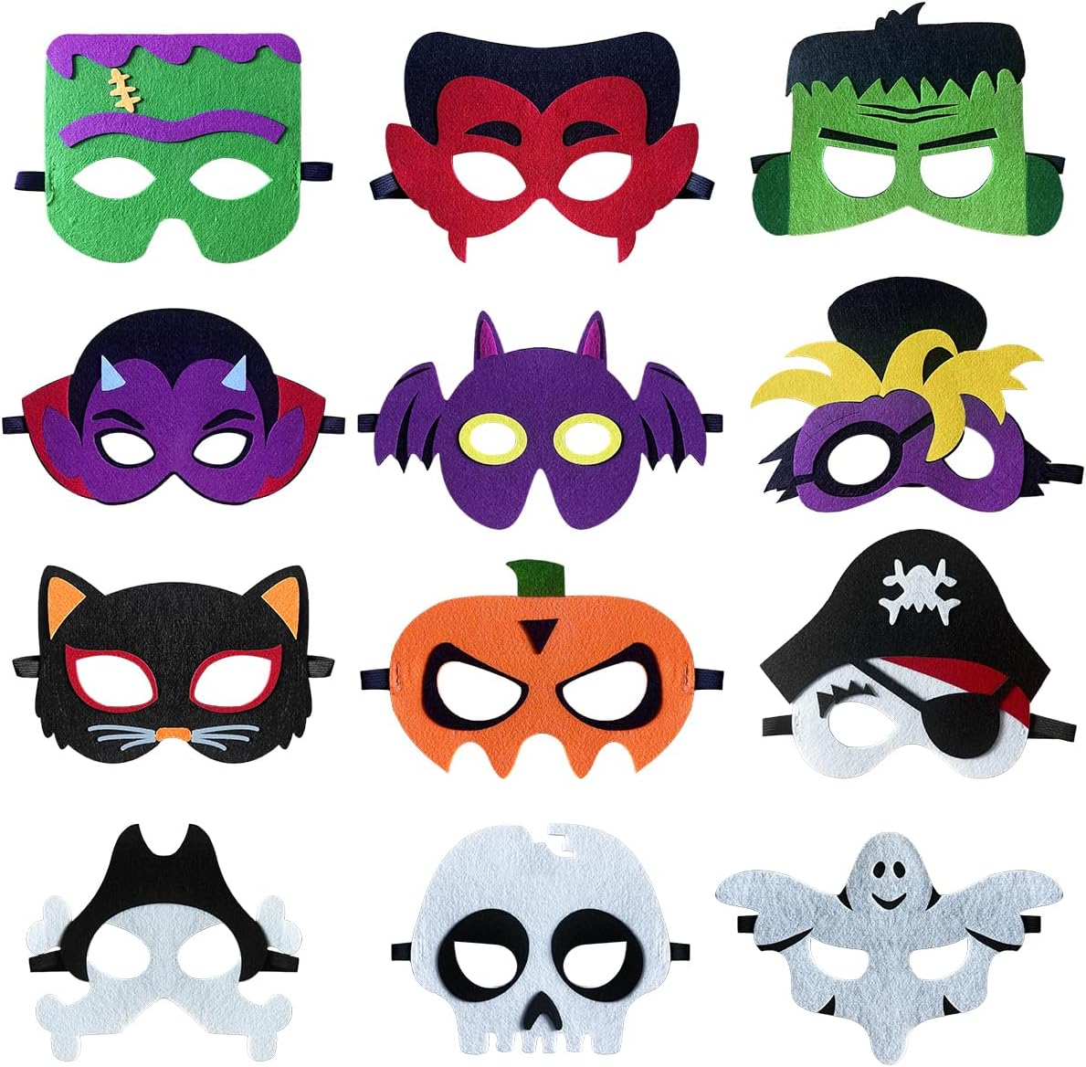 The 12pcs Halloween Felt Masks Cosplay — WeirdThingsToBuy weird find