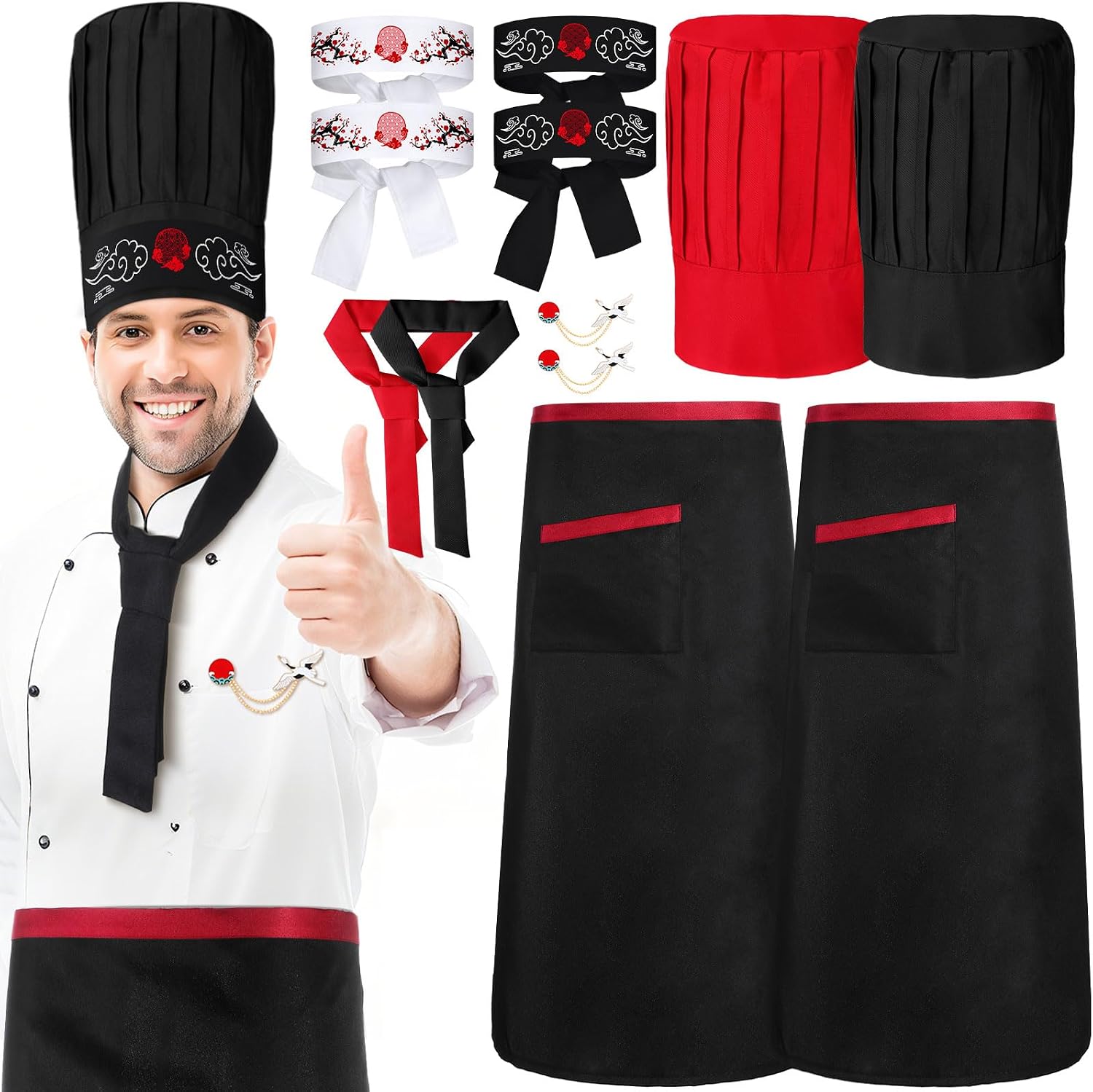 The 12pcs Hibachi Chef Costume Set — WeirdThingsToBuy weird find