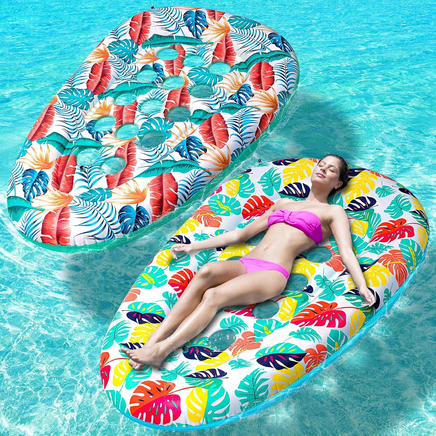 The 2 Pack Pool Floats Lounger — WeirdThingsToBuy weird find